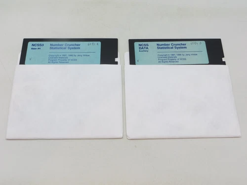 5.25" Floppy Disks NUMBER CRUNCHER STATISTICAL SYSTEM 1990 Com Software 
