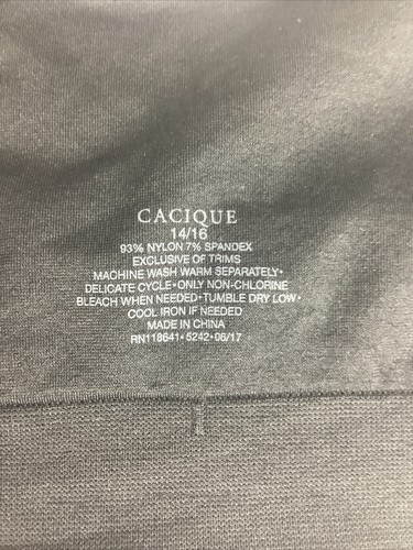 Nylon Bralette Wirefree BLACK Keyhole Cacique Lane Bryant NWOT - Picture 13 of 13