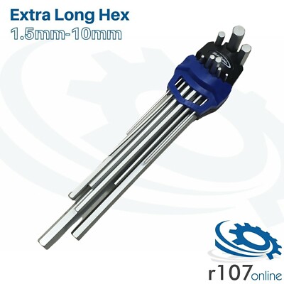 Blue Point 9-teiliges extra langes Sechskant-Inbusschlüssel-Set 1,5-10 mm - wie von Snap On verkauft