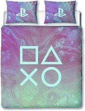 Image of Official PlayStation Marble Double Duvet Cover Reversible Bedding Set