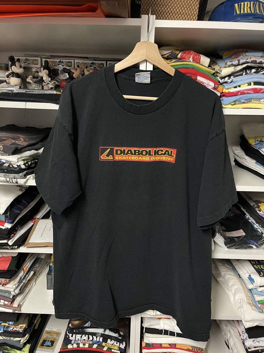 Vintage 90s Diabolical Skateboards Shirt Blind Hookups Birdhouse