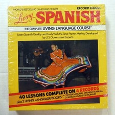 Living Language Course Living SPANISH 40 Lessons on 4 RECORDS Sealed  La 8