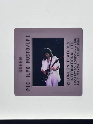 Queen Brian May Freddie Mercury Photo Transparence Original Environ Late 1970s - Photo 1/4