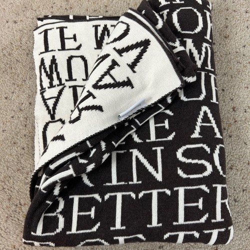 Barnes & Noble Punctuate Literary Quotes Knit Cotton Blanket 60" x 50"