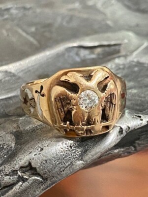 Men's Stainless Steel Vintage Knight Russian Double Eagle Signet Ring - High Polished Silver Tone, Size 13 - View #6