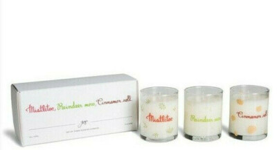 JOYA Studios Mistletoe Reindeer Moss Cinnamon roll Scented Candle  3pack   