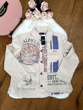 Polo Ralph Lauren Denim Jacket Country Cream Indigo Art Supply Size S Small
