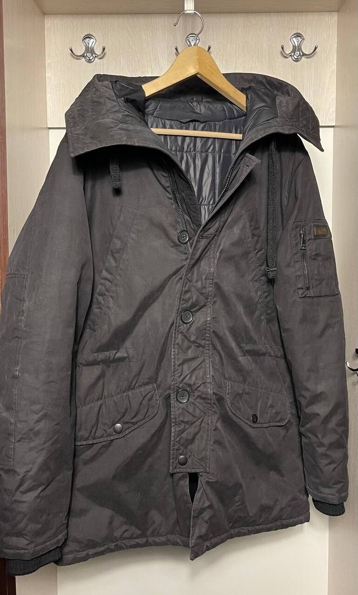 Dolce & Gabbana Arctic Hood Parka Jacket in Black Coat Men's size