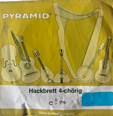 Pyramid Hackbrettsaite c/11  2. Oktave 4er Pack für alle 4-chörigen Hackbretter