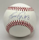 Javy Lopez #8 Signed Rawlings Baseball Blue Ink Autograph JSA Certified