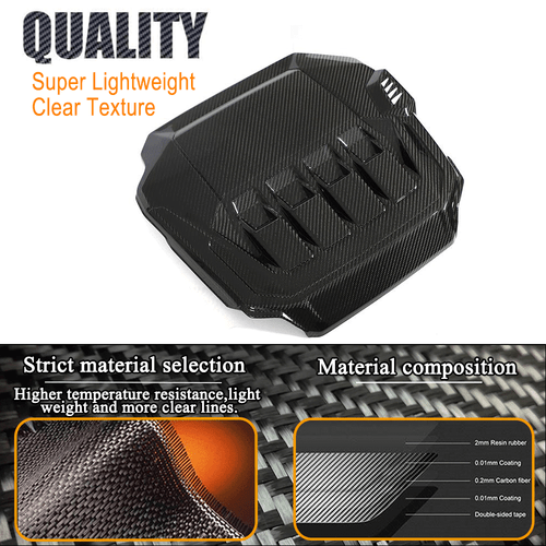 Für VW Golf 8 MK8 GTI 2021-2023 DRY Carbon Motorabdeckung Abdeckung Engine Cover - Bild 7 von 12