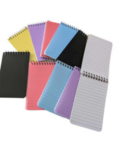 Note Pad A7 Notebooks Spiral Plastic Multi-coloured Covers Ruled 3 6 10 24 Books