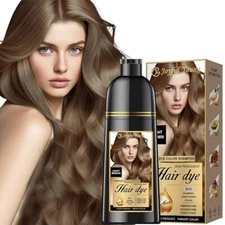 3 IN 1 All Natural Instant Hair Dye Shampoo With Argan Oil, more than 15 Colors!