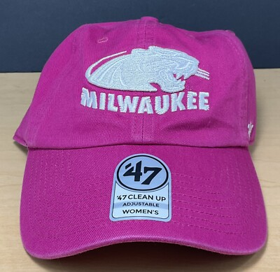 #ad Wisconsin Milwaukee Panthers #x27;47 Brand Women#x27;s Magenta Adjustable Strapback Hat $8.09