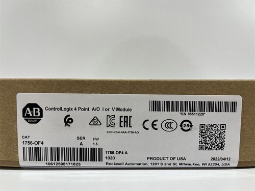 nEW IN BOX Allen Bradley AB 1756-OF4 Ser A ControlLogix 4 Pt A/O I or V Module