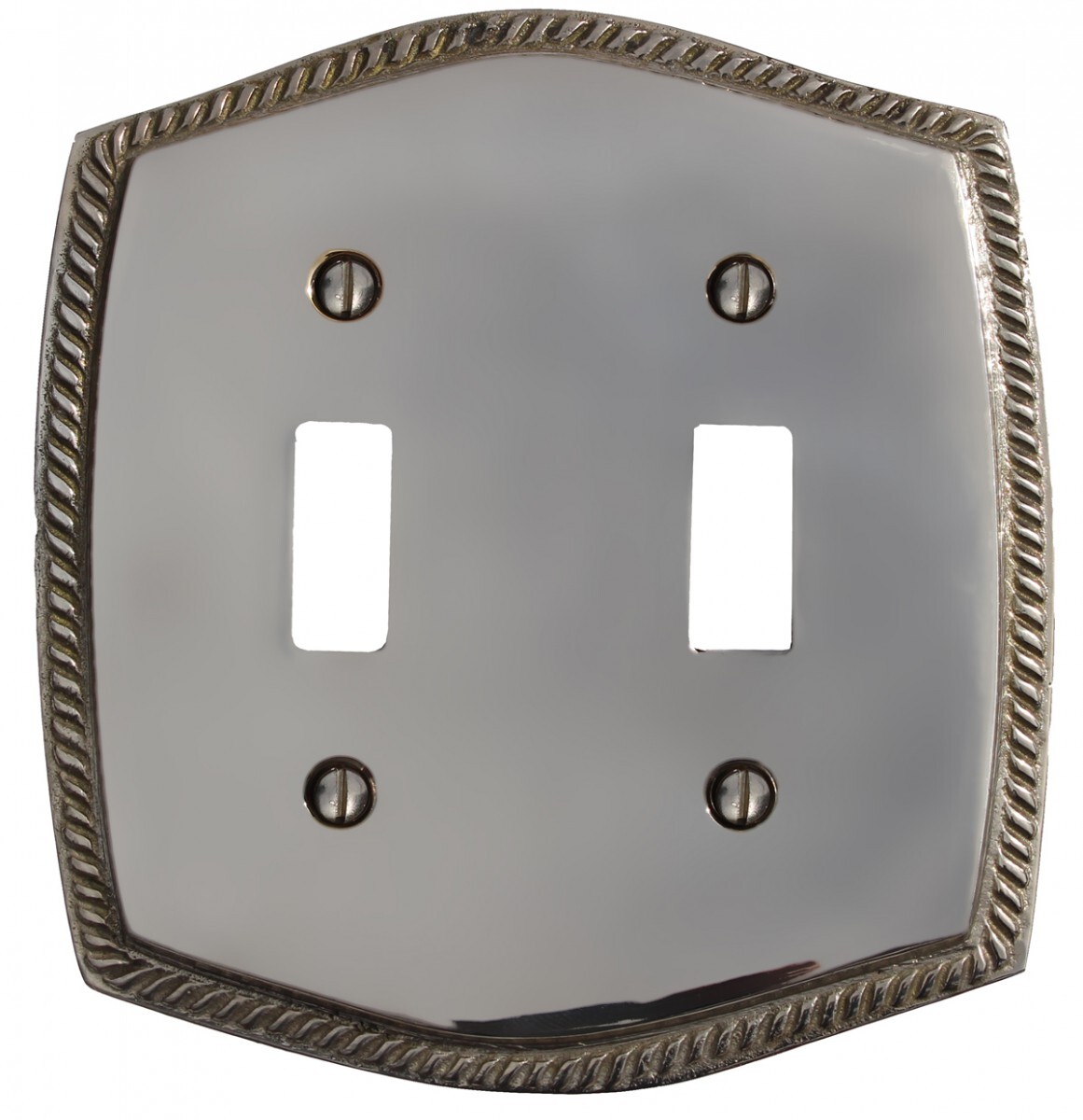 Toggle Switch Plate Chrome-Plated Solid Brass Finish Renovators Supply-image