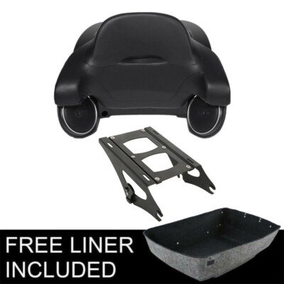 13.7'' King Trunk Backrest Speakers Mount Rack Fit For Harley Touring 2014-UP