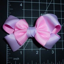 Puppy Bows Pink purple blend pet dog hair bow barrette, collar slide