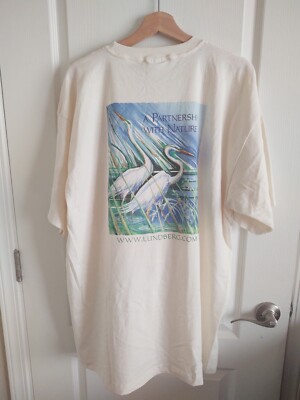 Vintage Patagonia Beneficial T Shirt 100% Organic New XL Off White