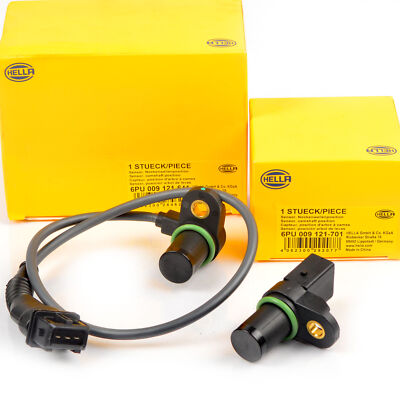 2x HELLA Nockenwellensensor AUSLASS + EINLASS für BMW E46 E39 E60 E38 M52 M54