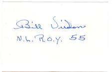 Bill Virdon Signed Index Card / Autographed MLB Baseball Pittsburgh Pirates