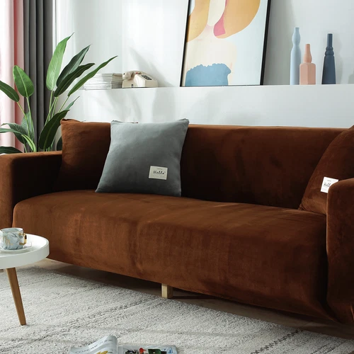 1/2/3/4 Sitzer Samt Sofabezug L Form Ecksofa Stretch Sofa Überzug Couchbezug DE - Bild 41 von 74