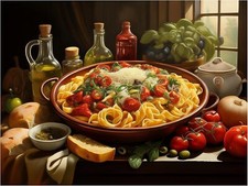 Tile Mural Still Life Rustic Country Breakfast Kitchen Backsplash Marble Ceramic