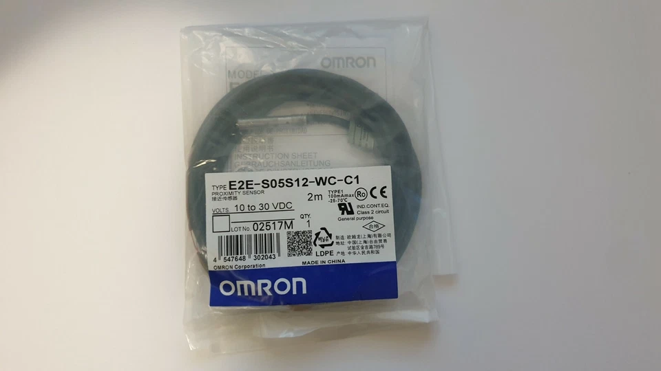 OMRON Proximity Sensor E2E-S05S12-WC-C1 - inductive M5 Shielded 1.2mm 10-30V DC - Image 2 of 3