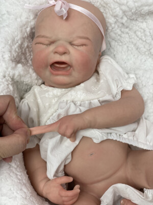 18in Full Body Solid Platinum Silicone Reborn Girl Doll Lifelike