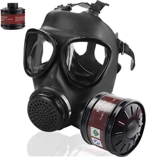 Gas Mask Survival Nuclear Chemical Full Face Respirator with 40mm Carbon Filter