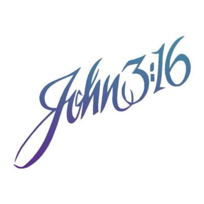 John 3:16 Cursive - Vinyl Decal Sticker - Multiple Patterns & Sizes - ebn910