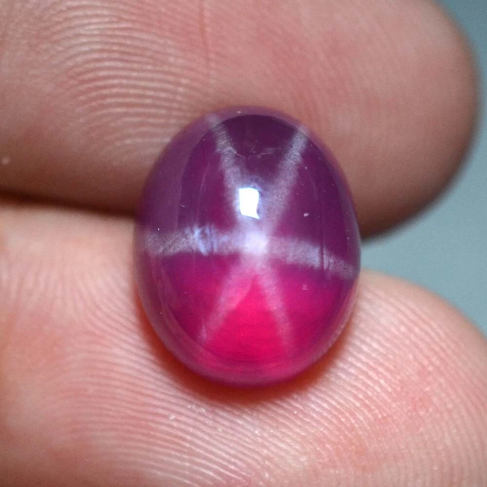 11.35 Ct 13.5x10.7 MM Red Ruby Star Sapphire 6 Rays Lab Corundum VDO RRS8666 - Image 3 of 4