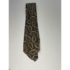 Robert Talbott Best of Class for Nordstrom Silk Tie Olive Green Paisley Pattern
