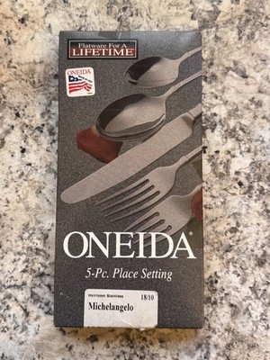 Oneida Michelangelo Heirloom 18/10 USA 5 Pc Place Setting NEW Made in USA