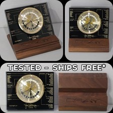 Cray Research Computers 1988 Selco Quartz World Time Clock TESTED WITH WOOD BASE