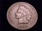 1898 Indian Head Cent, Very Good grade.