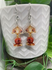 2  Silver-tone Acrylic Lamp Retro Boho Earring Set New Free Ship B5276