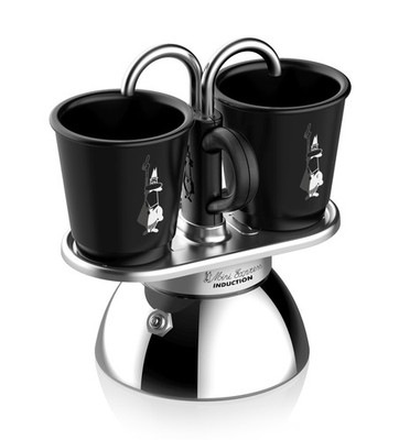 Espressokocher Mokka Mini Induktion inkl. 2 Espressotassen Bialetti 7310