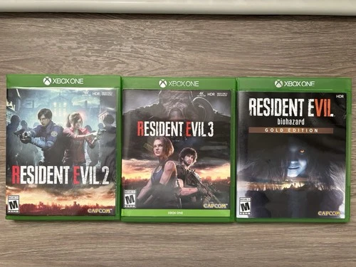 Microsoft Xbox One Lot of Three Resident Evil 2 Resident Evil 3 Resident Evil 7