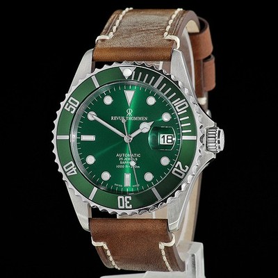 REVUE THOMMEN Diver AUTOMATIK Herren-Armbanduhr Edelstahl/Leder 17571.2529 NEU!!