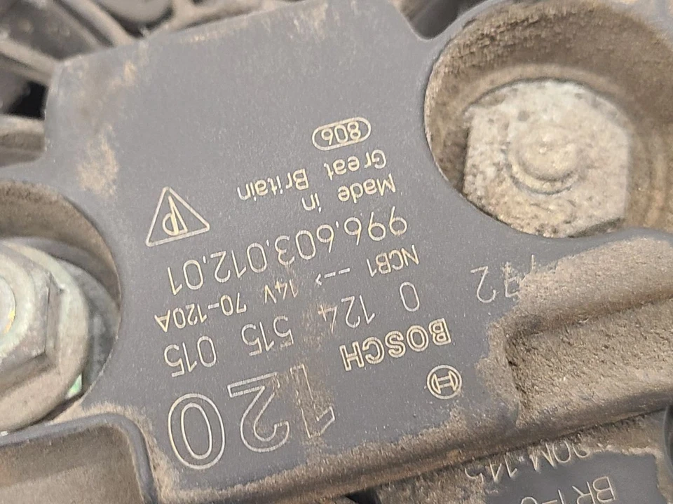 1997-1999 PORSCHE BOXSTER Alternator 120 Amp 99660301201        - Image 3 of 4