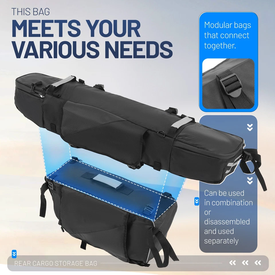 Bolsa combinada de almacenamiento de carga trasera UTV para Polaris RZR XP 4 1000/900 2014-23 Foto 4 de 4