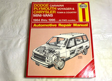 Haynes 1984-1995 Dodge Caravan Plymouth Voyager Chrysler Minivans Repair Manual