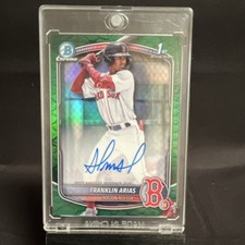 Bowman 2025 Chrome Franklin Arias Green Refractor Autograph #CPA-FA Red Sox
