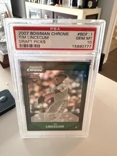 TIM LINCECUM 2007 Bowman Chrome Rookie Card RC PSA 10 GEM  SF  Giants 