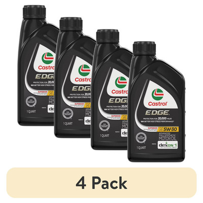 (4 pack) Castrol EDGE 5W-30 Advanced Full Synthetic Motor Oil, 1 Quart