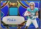 2025 Panini Select Travis Hunter Rookie Blue Prizm /149 MEM RC Auto Jaguars BK3