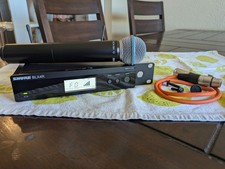 Shure BLX4R H9 BLX2 H9 Beta 58A Wireless Handheld Mic System w/ XLR Mic Bag