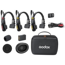 Godox SkyTalk Air 3S 3-Person Full-Duplex Wireless Intercom Headset System (2.4