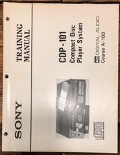 Sony CDP-101 CD Player 158 pg Training Manual Original